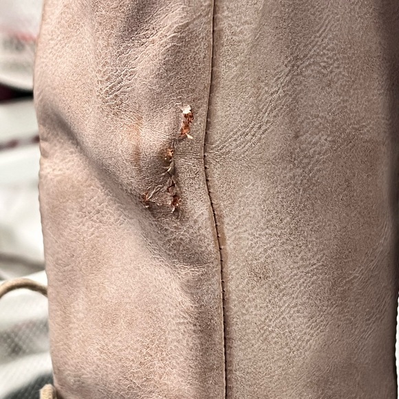 Torrid 9W Tan Tall Boots Stacked Block Heel Side Zip Wide Calf Burnished Vegan - Picture 15 of 16